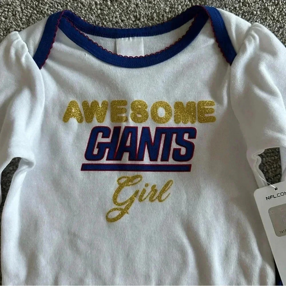 Infant Girls Size 6-9 Months New York Giants Onesie/Pants - Picture 4 of 5